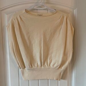 Anthropologie Pilcro Cream Sleeveless Bubble Sweatshirt